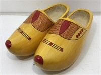 Hand Carved Wooden Dutch Shoes Sz 30.5