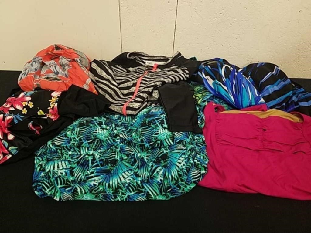 Size large through extra large bathing suits and