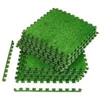 Sorbus Grass Foam Floor Tiles - 12 Interlocking