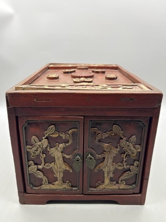 Antique Chinese Calligraphy Travel Desk