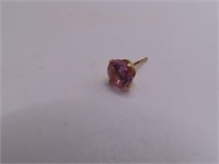 14kt Gold PINK 1/4" Stud Earring 0.5g