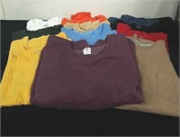 Nine large t-shirts one size small T-shirt and
