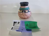Native American Vase, Signed Bimshtha Navajo