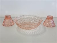 Jeanette Holiday Depression Bowl & Candleholders