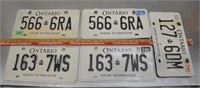 5 Ontario license platesd