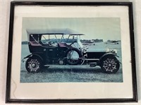 Vintage Car Framed Picture, 17in X 21in
