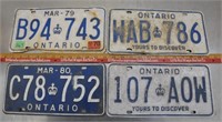 Vintage Ontario license plates