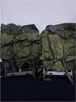 Two military backpacks