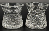(2) Waterford Crystal Toothpick Holders, Marked