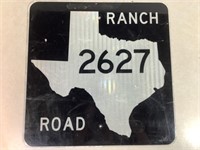 Metal Texas Road Sign, 24in Square