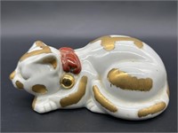 Japanese Porcelain Happy Cat Figurine