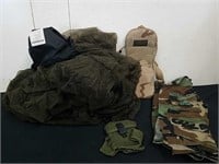 Military mosquito tent, small pouch, a Camel back