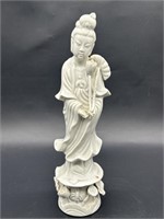 Chinese Blank De Chine-Look Guan Yin Statue