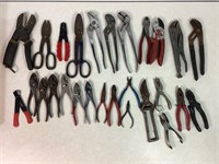 25pc Tools, Pliers, Cutters, Channel Locks