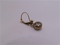 Diamond Dangle 5/16" Stud 14kt Gold Earring 1.65g