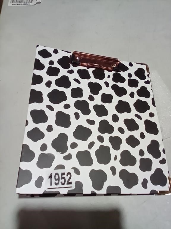 Cow Small 2 Inch Binder/clipboard