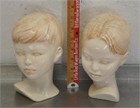 Holland Molds ceramic kid's busts