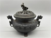 Vintage Antique Bronze Chinese Incense Burner
