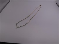 14kt Gold & BlueStone thin strand 15" Necklace2.5g
