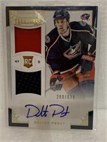 Hockey jersey autographed card Dalton Prout