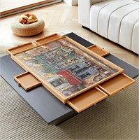 Wooden Puzzle Table With 6 Drawers And Cover, Adul