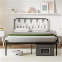 Novilla Full Size Bed Frame With Modern Headboard,