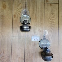 Set of Wall Hanging Oil Lamps