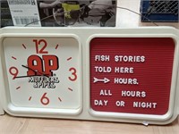 > AP Muffler vintage letter board clock garage