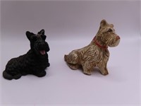 (2) vintage 3"ish SCOTTY DOG FIgures