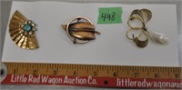 3 vintage brooches, see pics