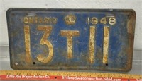 1948 Ontario license plate