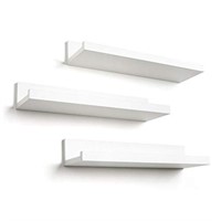 Americanflat 14" White Floating Shelves for Wall