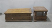Four Drawer Coffee Table W/End Table See Info