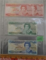 Banknotes from Eastern Caribbean
