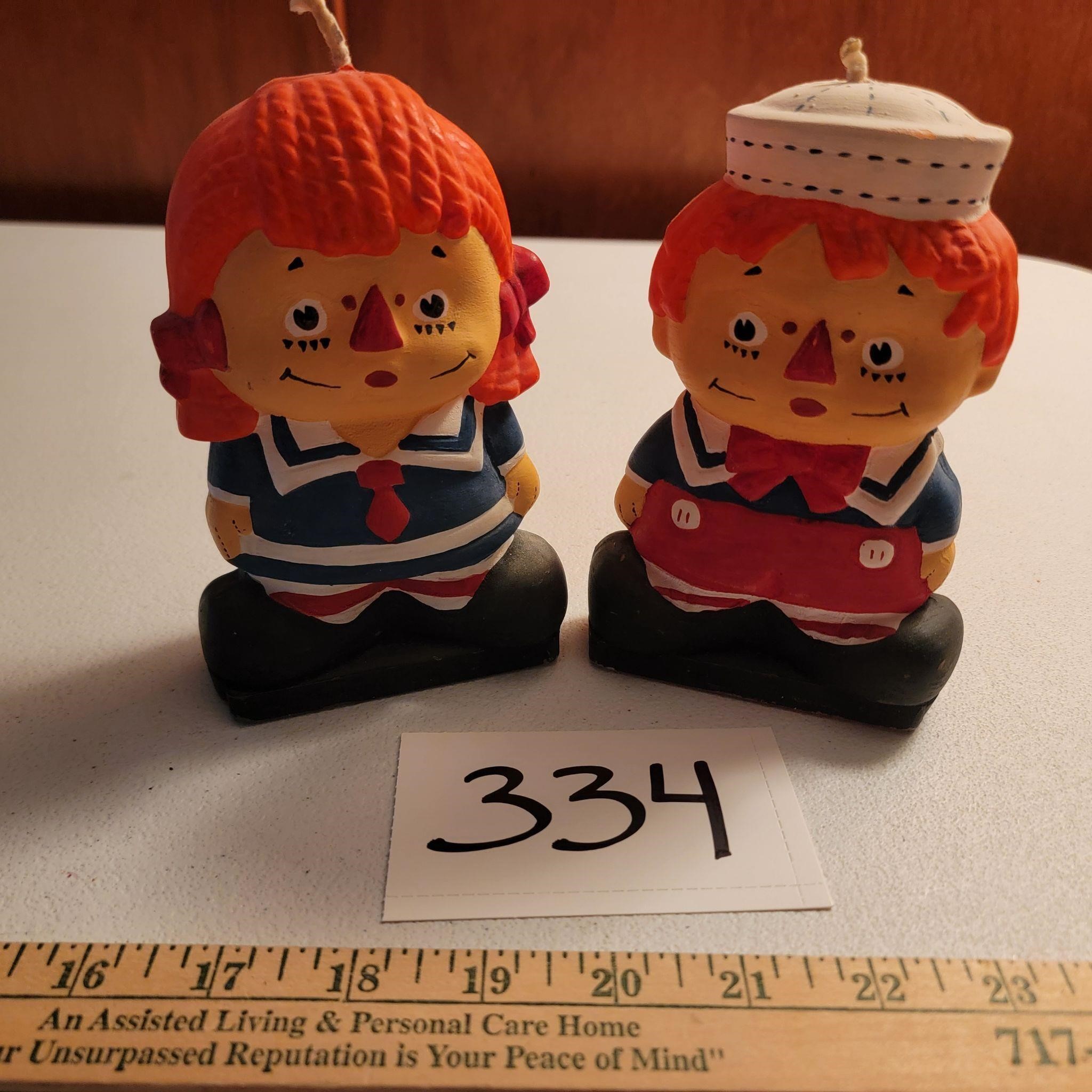 Raggedy Ann and Andy Candles