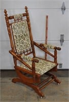Antique platform rocking chair, see pics