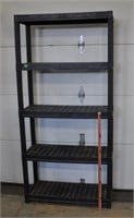 Plastic storage shelf unit, 36x14x75