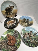 5 Collectible "Cat" Plates - See Pictures for Info