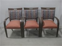 22"x 19"x 3' Three Mity Holsag Canada Wood Chairs