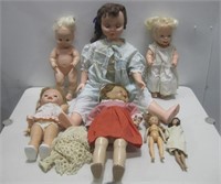 Seven Vtg Dolls See Info