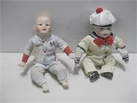 Two Yolanda's Porcelain Dolls Largest 12.5"