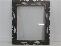 21.5"x 25.5" Antique Wood Frame W/Glass