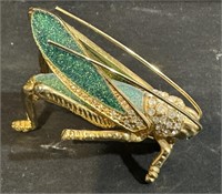 Vintage Large Shoulder Brochet Grasshopper