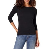 Essentials Women's Slim-Fit 3/4 Sleeve Solid