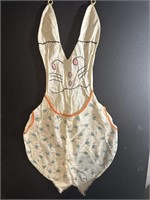 Vintage Handsewn Kids Bunny Rabbit Apron