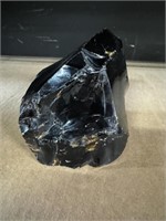Black OBsidian Rock. Large 4x4x5