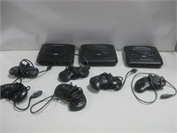 Three SEGA Genesis Consoles W/Controllers See Info