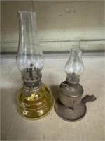 Two Mini-vintage Oil Lamps