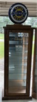 Oak Lighted  Chevy Display Cabinet