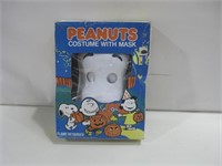 Vtg Peanuts Costume W/Mask